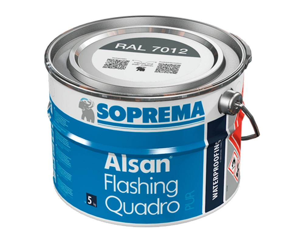 Resina de poliuretano Soprema Alsan Flashing Quadro bote 5kg