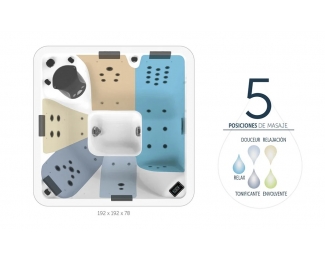 SPA minipiscina hidromasaje 5 plazas Kinedo Ebro A400