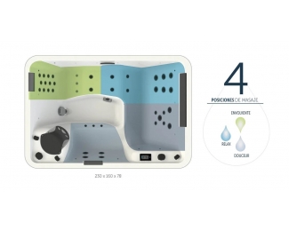 SPA minipiscina hidromasaje 3 plazas Kinedo Baikal A300