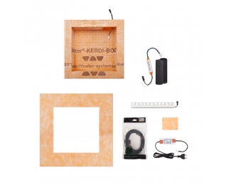 Sets de hornacinas con iluminación LED y sistema de control Schluter KERDI-BOARD-NLT-BR