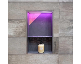 Sets de hornacinas con iluminación LED y sistema de control Schluter KERDI-BOARD-NLT-BR