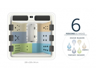 SPA minipiscina hidromasaje 5 plazas Kinedo Malaui A700