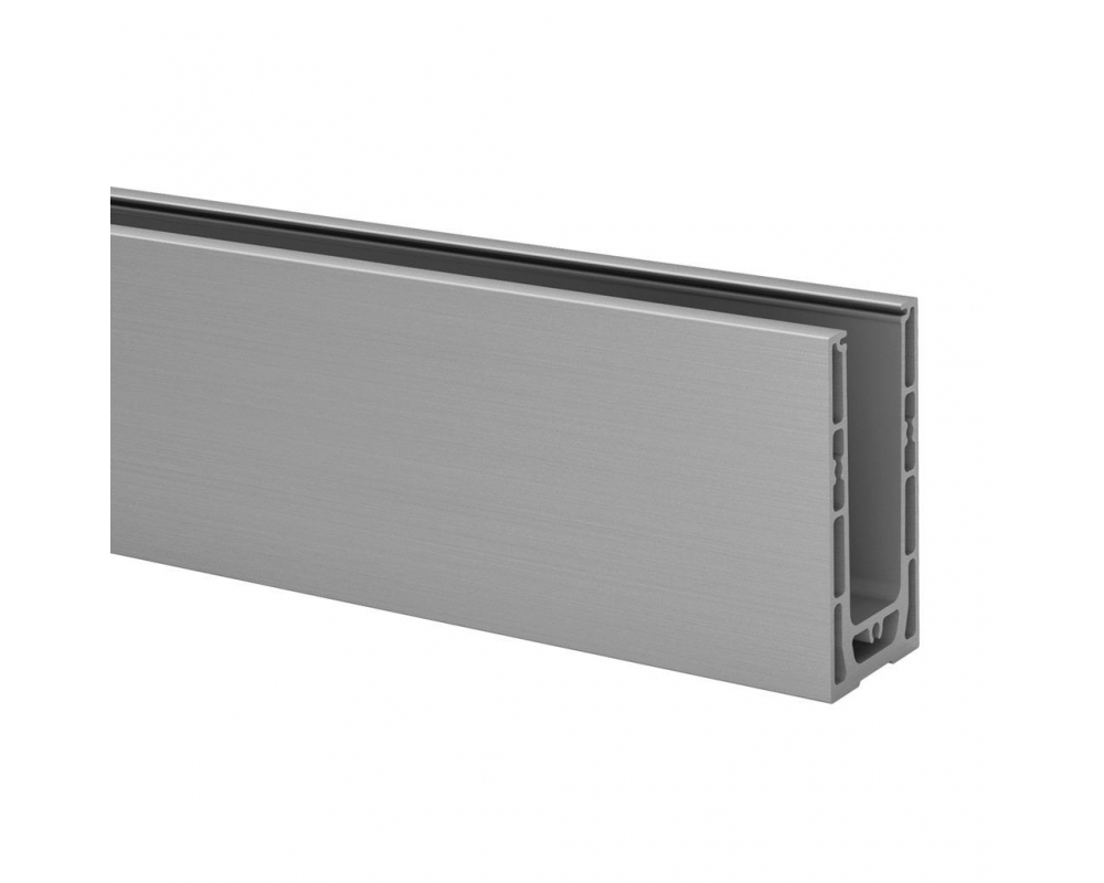 Perfil suelo Easy Glass Smart Eco montaje superior aluminio 5m Q-railing 8260