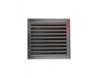 Rejilla mural acero inoxidable con mosquitera 500x500mm
