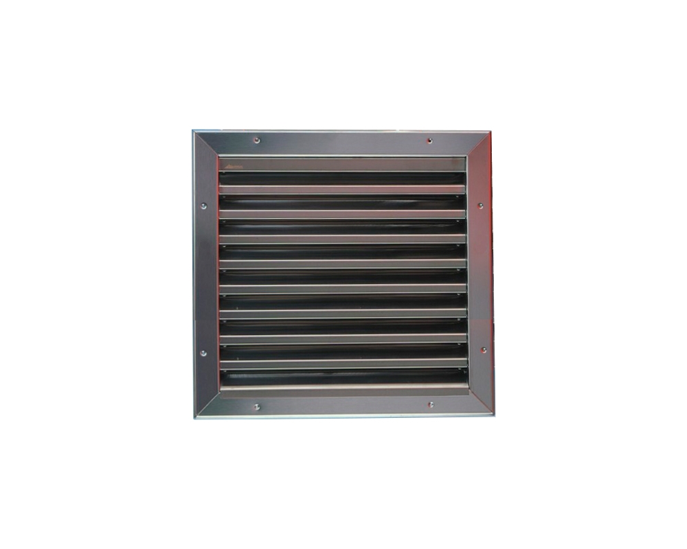 Rejilla mural acero inoxidable con mosquitera 500x500mm