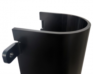 Protector reforzado para bajante pluvial Ø110-125mm aluminio lacado negro