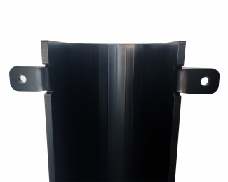 Protector reforzado para bajante pluvial Ø110-125mm aluminio lacado negro