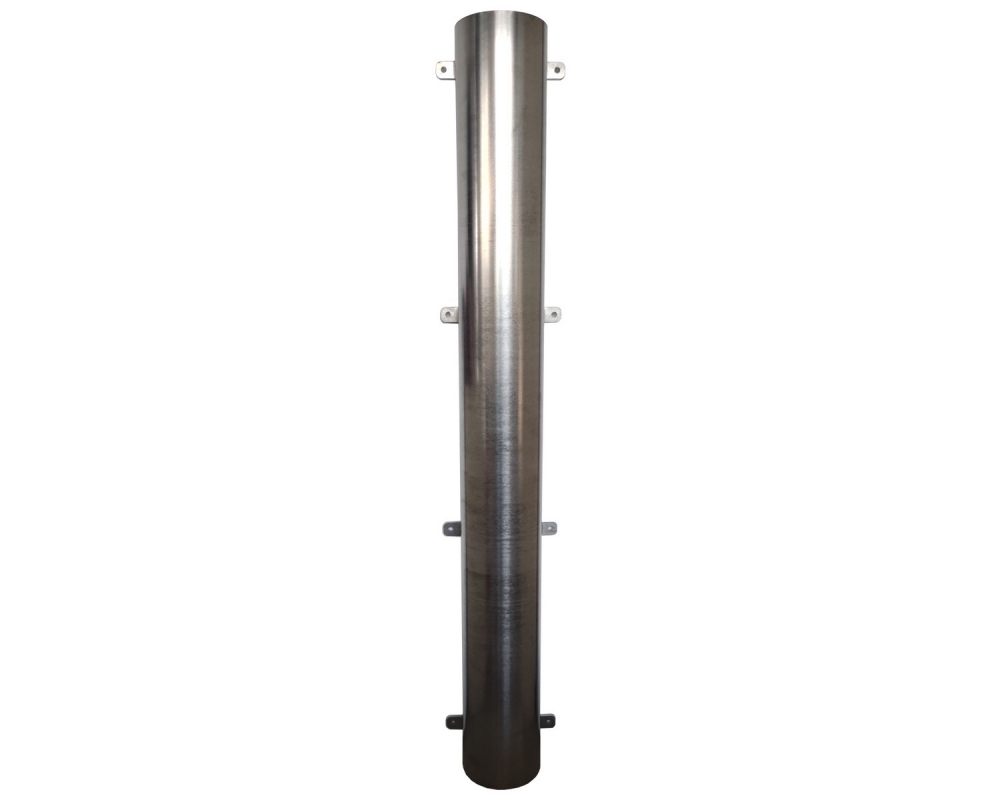Protector reforzado para bajante pluvial Ø110-125mm aluminio natural