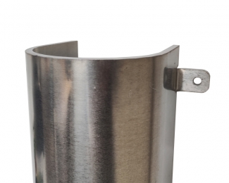 Protector reforzado para bajante pluvial Ø110-125mm aluminio natural