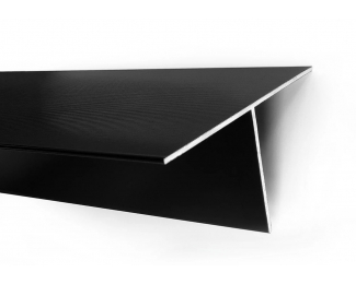 Perfil T aluminio negro fachada ventilada 100/60x2mm longitud 3,1m