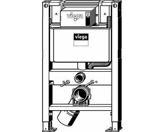 Elemento de inodoro bajo 820mm Prevista Dry Viega 8533