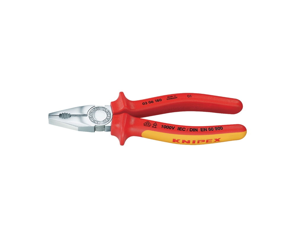 Alicate universal aislado 1000V 180mm Knipex 03 06 180