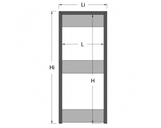 Panel batiente una hoja Scrigno Piuma con imprimación