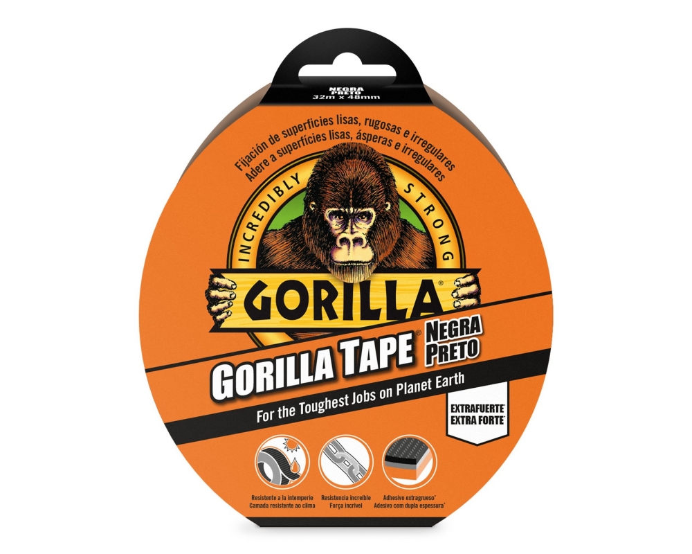 Cinta americana Gorilla Tape 48mm x 11m negra