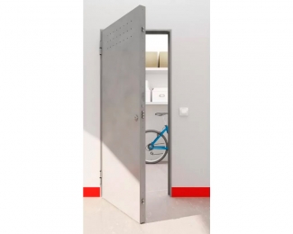 Puerta acorazada de trastero blanca con ventilación 975x2035mm empujar derecha Tesa Bunker