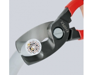 Tijeras cortacables con filo de corte doble 200mm Knipex 95 12 200