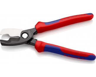 Tijeras cortacables con filo de corte doble 200mm Knipex 95 12 200