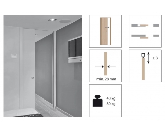 Sistema corredero para puertas de madera Krona K Art 40 + System 0600