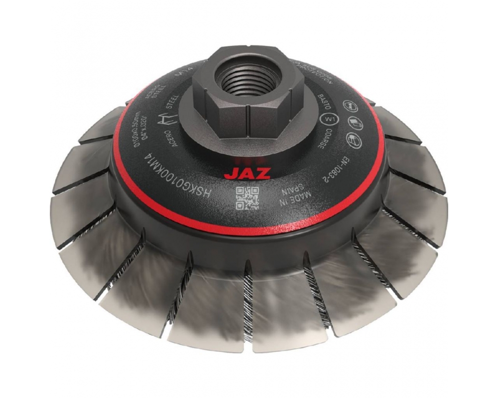 Cepillo taza alambre con guarda 100x0,5 M14 Jaz HSKG0100KM14