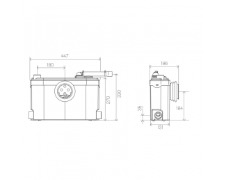 Triturador sanitario estrecho SFA Sanislim