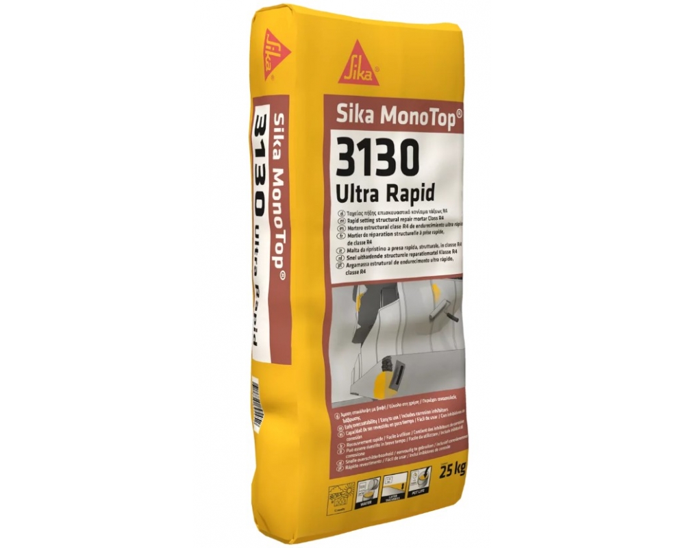 Mortero de reparación Sika MonoTop 3130 Ultra Rapid saco 25kg