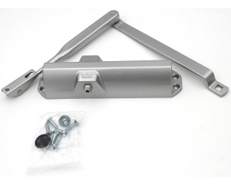 Muelle cierrapuestas Dorma TS 68 brazo normal plata