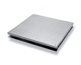 Tapa estanca ciega antideslizante inox peatonal con marco 300x300mm