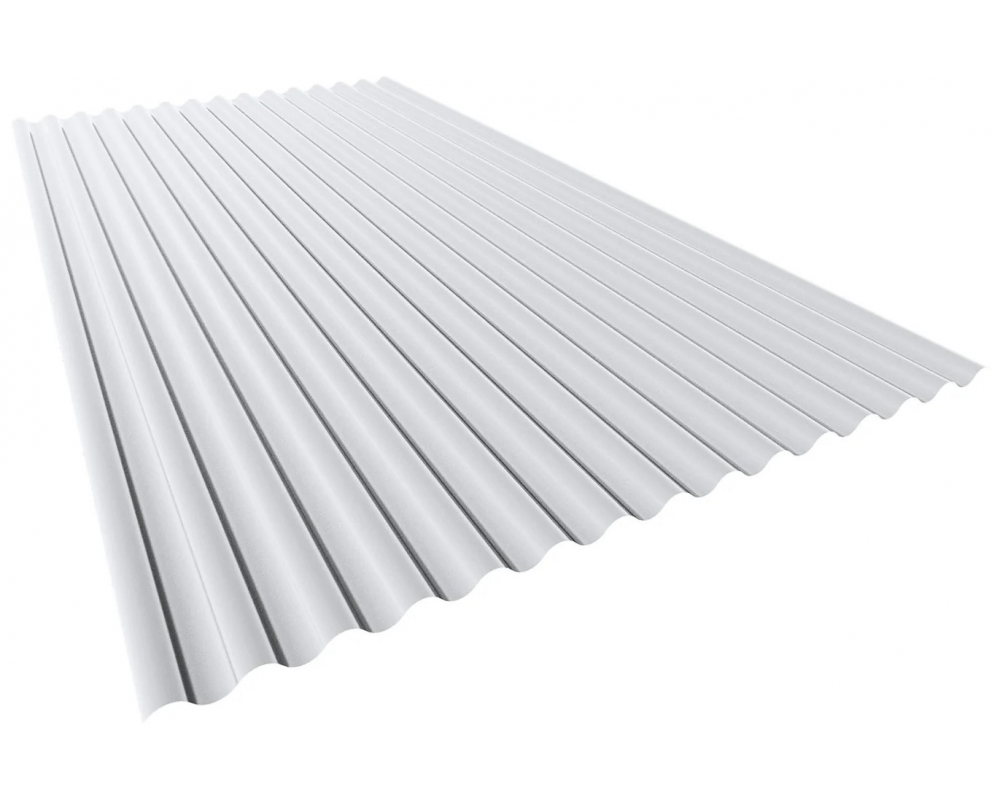 Chapa ondulada 18/76 acero galvanizado 3000x1160mm blanco pirineo