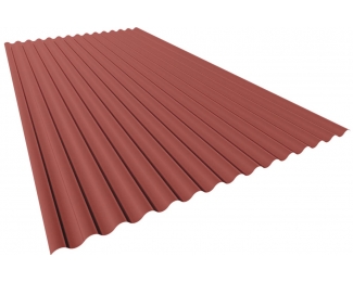 Chapa ondulada 18/76 acero galvanizado 3000x1100mm rojo teja