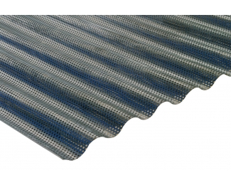 Chapa ondulada perforada 18/76 acero galvanizado 3000x1084mm gris