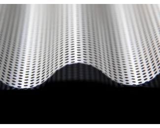 Chapa ondulada perforada 18/76 acero galvanizado 3000x1084mm gris