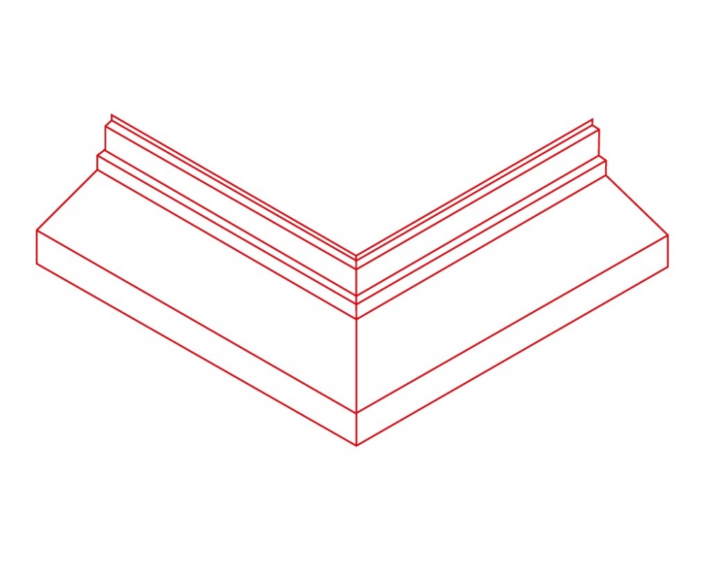 Ángulo vierteaguas de aluminio lacado Novovierteaguas SP