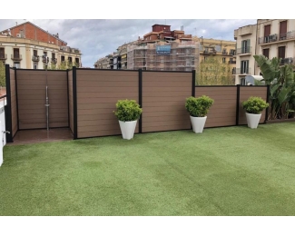 Valla de madera Tancatec Open lama de 146x20x2200mm