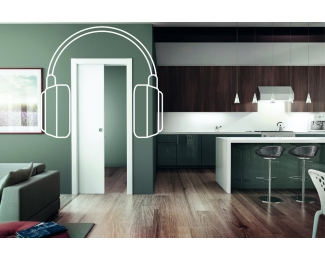 Puerta corredera completa para cartón-yeso Scrigno Acústica con jambas