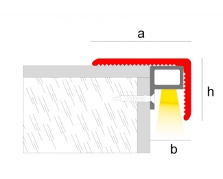 Perfil para remate de peldaños Novopeldaño Astra Stella 25x40X2500MM