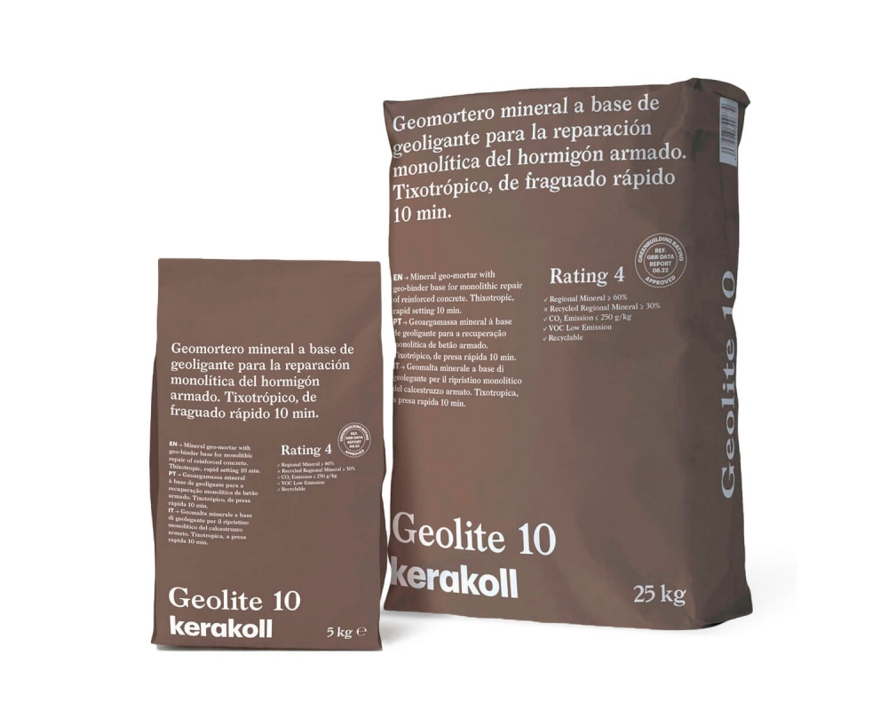 Mortero de reparación tixotrópico clase R4 Kerakoll GeoLite 10 saco 25kg