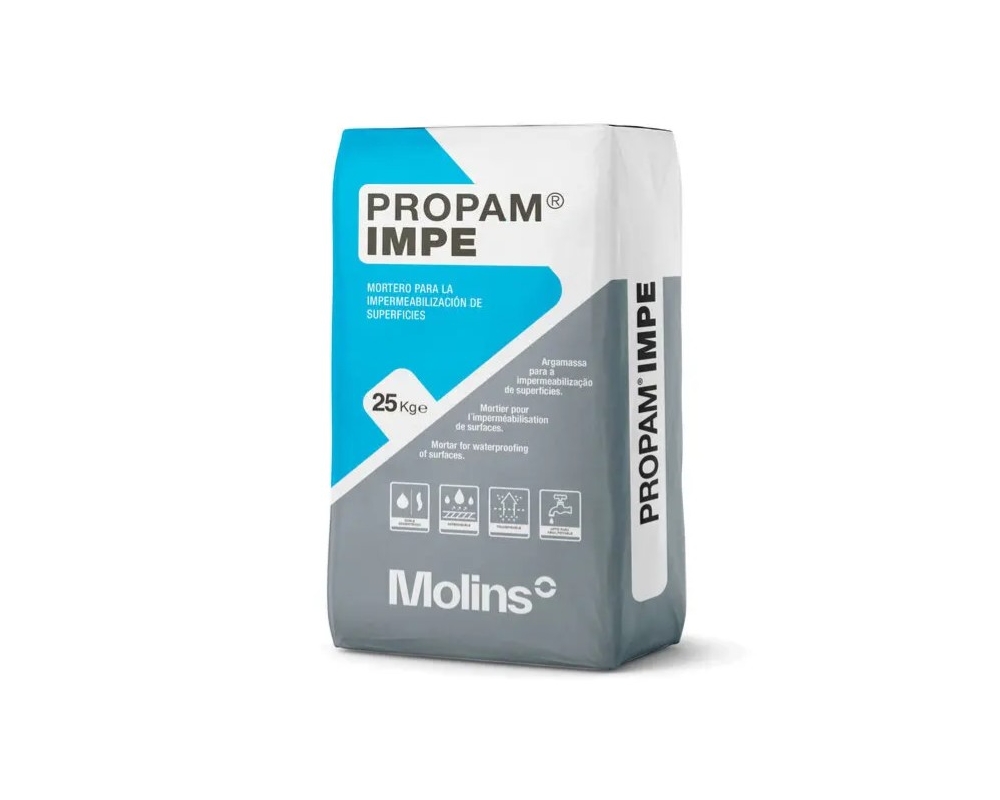 Mortero impermeabilización Propam Impe gris saco 25kg