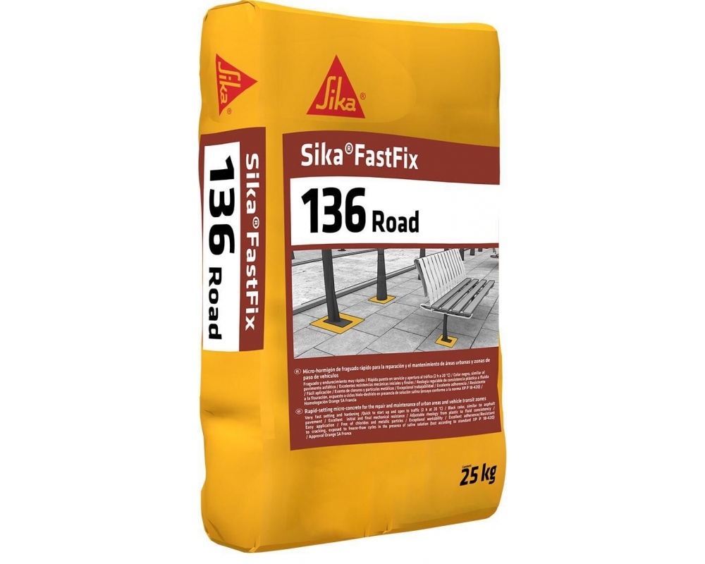 Mortero hidráulico Sika FastFix 136 Road saco 25kg