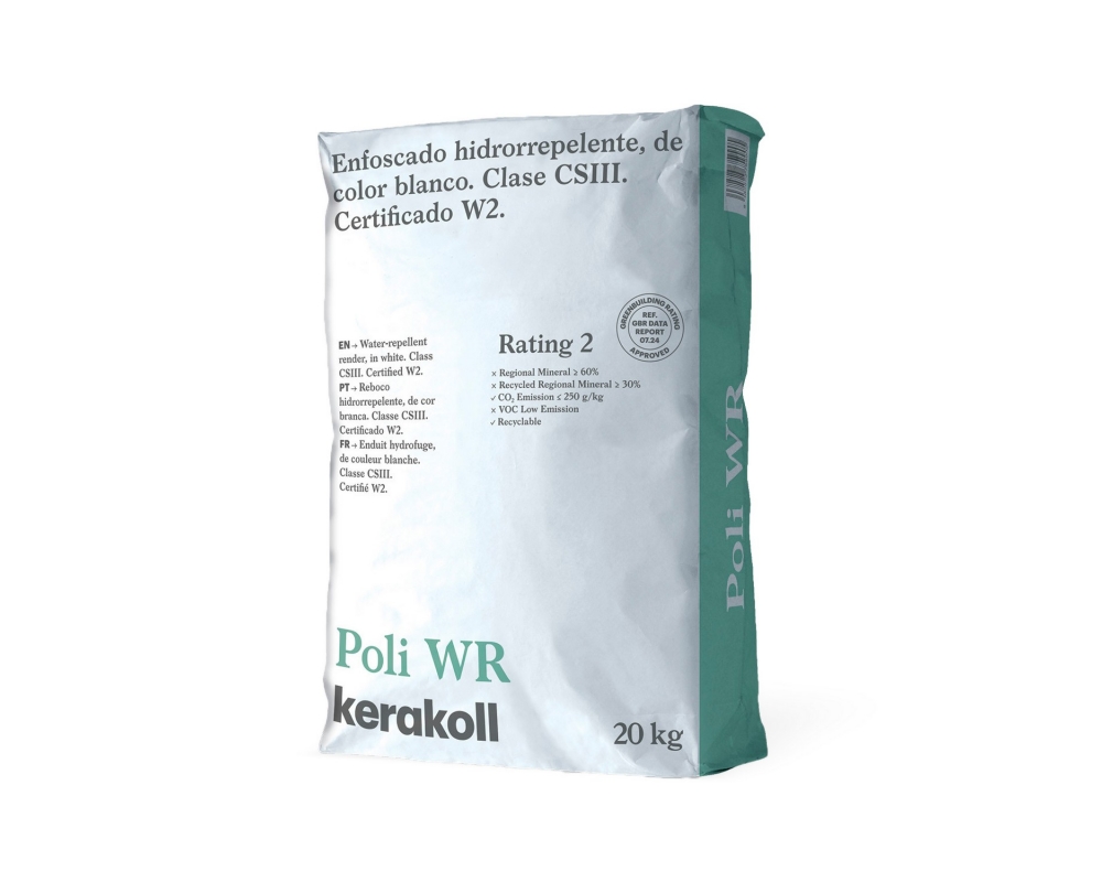 Mortero hidrorepelente Kerakoll Poli WR saco 20 kg