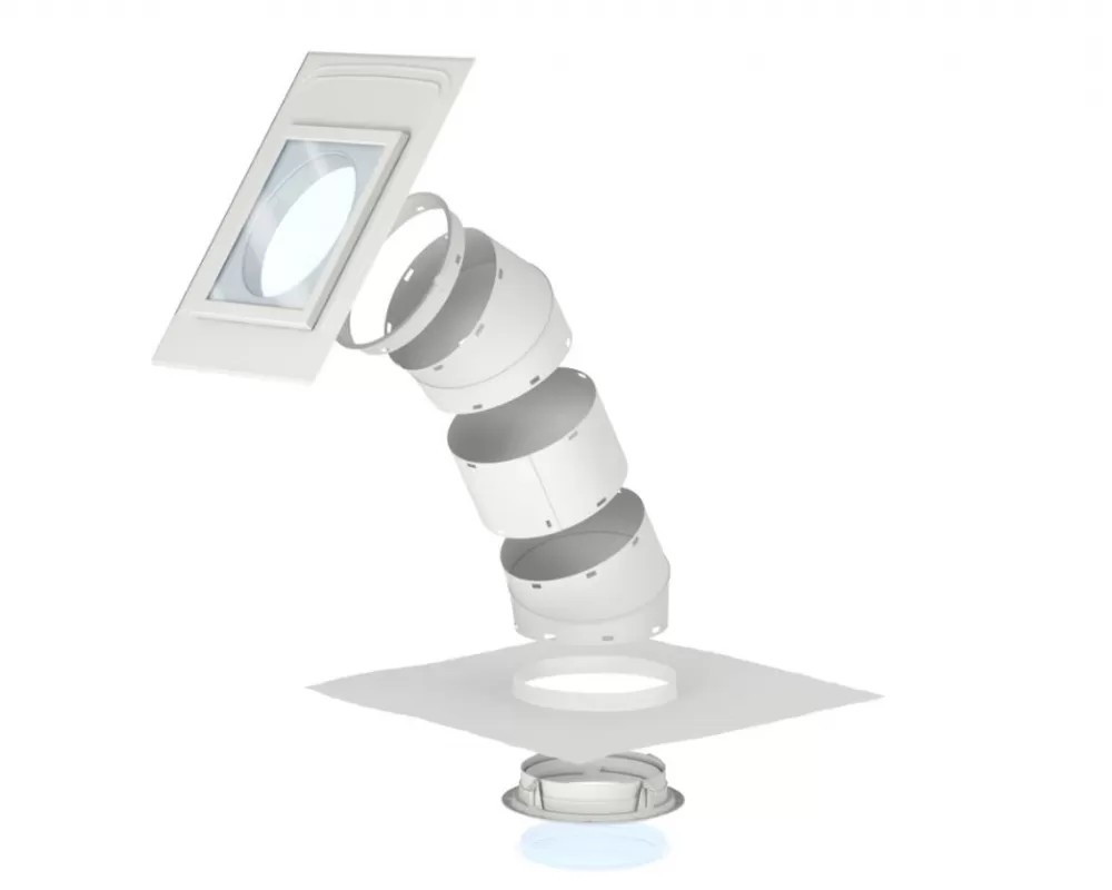 Tubo solar rígido para cubierta inclinada y material de cubierta plano Velux TLR 2010