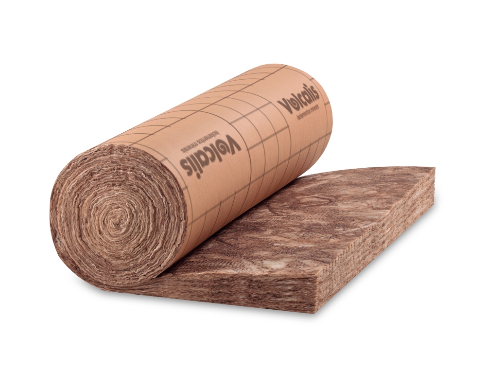 Lana mineral Volcalis Easy Rollo Papel Kraft 5200x1200x160mm (6,24m²)