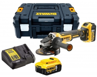 Mini-Amoladora sin escobillas XR 18V 125mm 2x5,0Ah DeWalt DCG405P2-QW