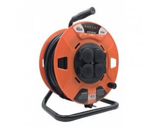 Enrollacables extensible 25m 4 tomas Ø3x1,5 IP44