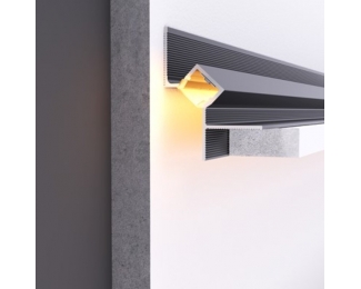 Perfil de aluminio LED para foseado en techo ILLU-A en mampostería y yeso laminado 2,5 ml
