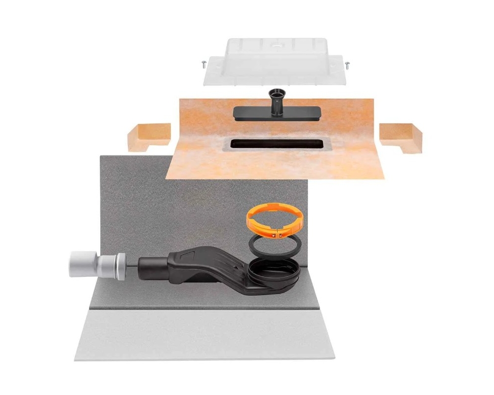 Set de desagüe lineal con sifón invertido Schlüter KERDI-LINE-VARIO-H 40