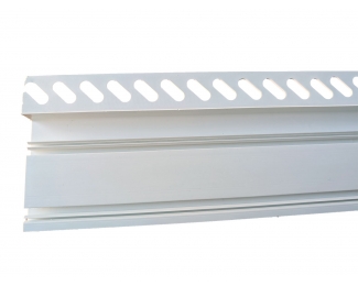 Perfil de zócalo PVC enrasado oculto 12,5mm x 2,3m modelo Z