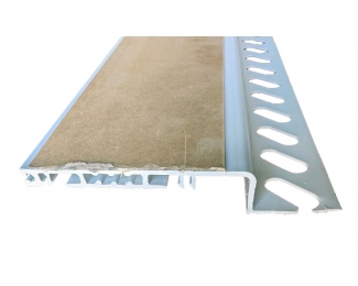 Perfil de zócalo PVC enrasado oculto 12,5mm x 2,3m modelo Z