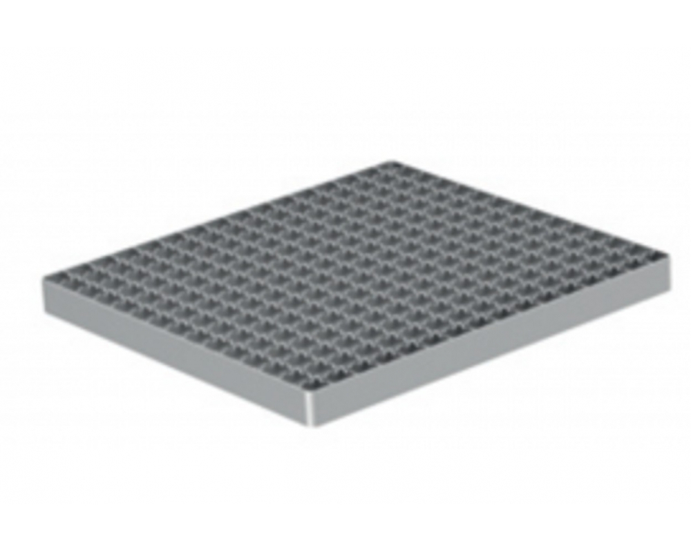 Reja entramada dentada A/D 30x30 30x3 AISI304 218x218mm L15 para sumideros EG