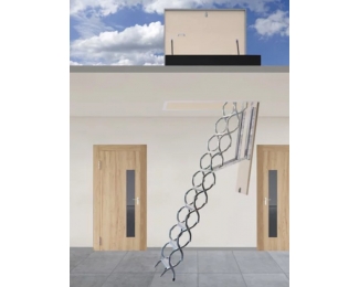 Escalera escamoteable de tijera galvanizada ZX-TERRAZA
