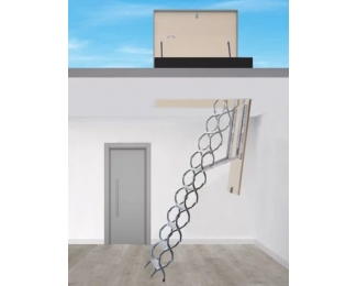 Escalera escamoteable de tijera galvanizada ZX-TERRAZA